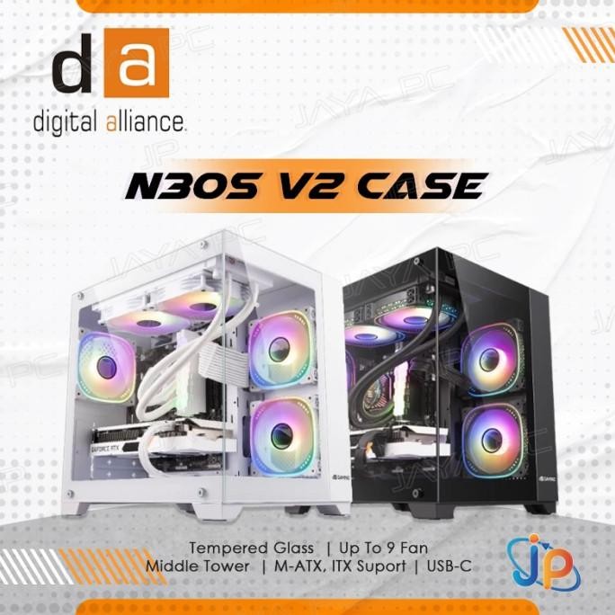 Digital Alliance N30S V2 Gaming Cpu Case - Tempered Glass Casing