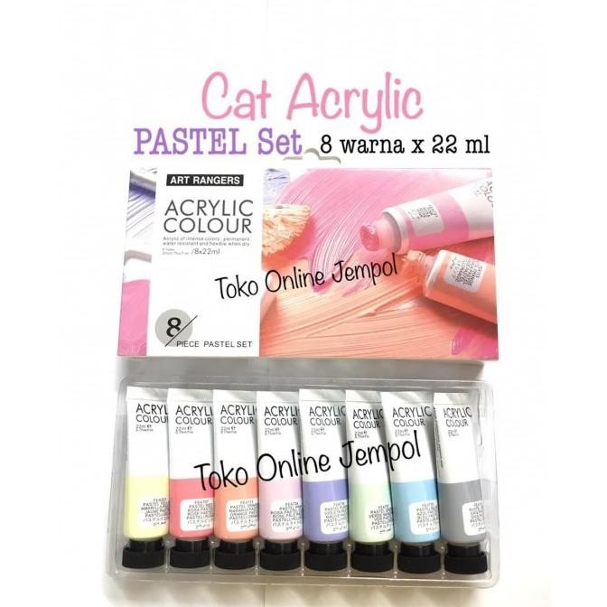 Cat Acrylic PASTEL Color Set Colour Art Ranger 297358 Akrilik isi 8 warna ATK1052AR HT