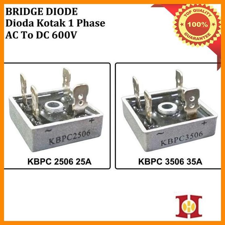 (HAYA) DIODA DIODE BRIDGE JEMBATAN RECTIFIER KBPC2506 3506 25 35A 600V TAIWAN