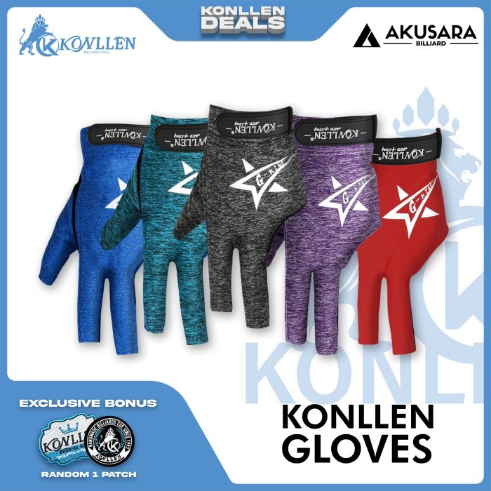 Konllen Glove Sarung Tangan Billiard Size L & XL Original