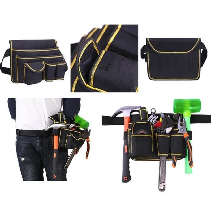 Murah Tas Pinggang Sabuk Alat Kerja Tukang Tool Belt Bag Oxford Penyimpanan Perkakas Storage Waist