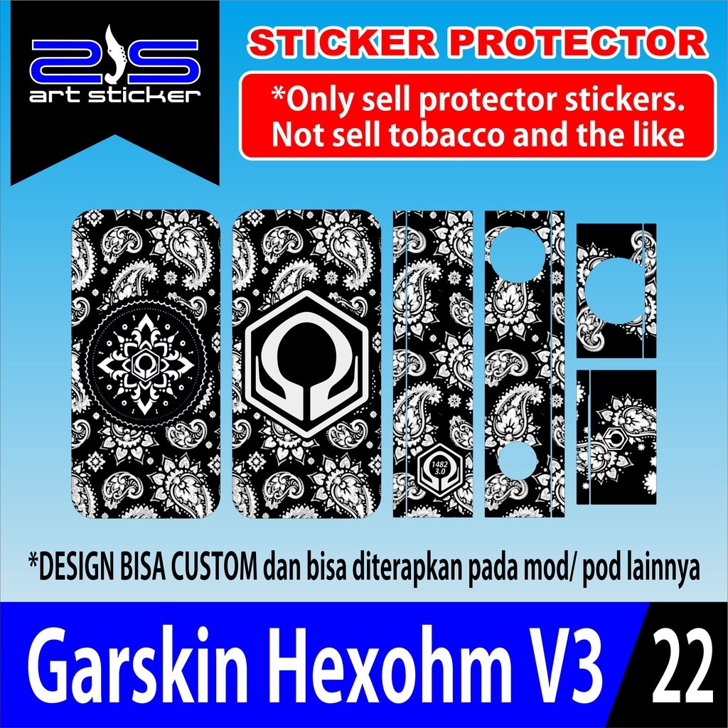 

*PromoTerjangkau* Hex Ohmm V3 Ano Diized Artisan Garskin Wrap Stiker Premium / X Casing Case COD