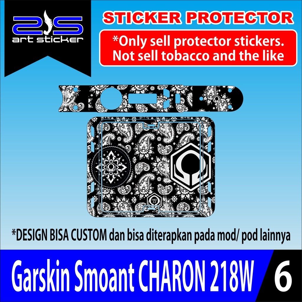 

*PromoTerjangkau* Smo Ant Charon Tc 218 Artis Black Garskin Wrap Stiker Premium / X Casing Case COD