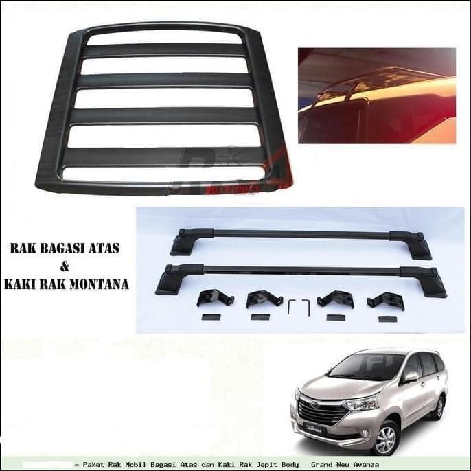 Jual Aksesoris Otomotif Mobil / Paket Rak Mobil Bagasi Atas Dan Kaki Rak Jepit Body Sigra