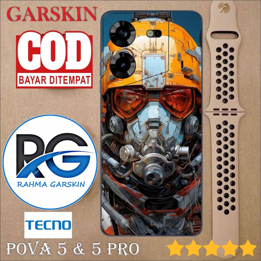 

*PromoTerjangkau* Tecno Pova 5 Pro Garskin Wrap Stiker Premium / X Casing Case COD