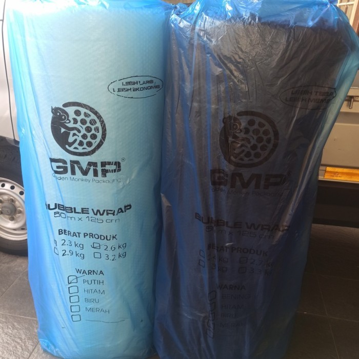 

Plastik Bubble Wrap GMP 2 kg 50m x 125 cm - 1 Roll Hitam/Putih