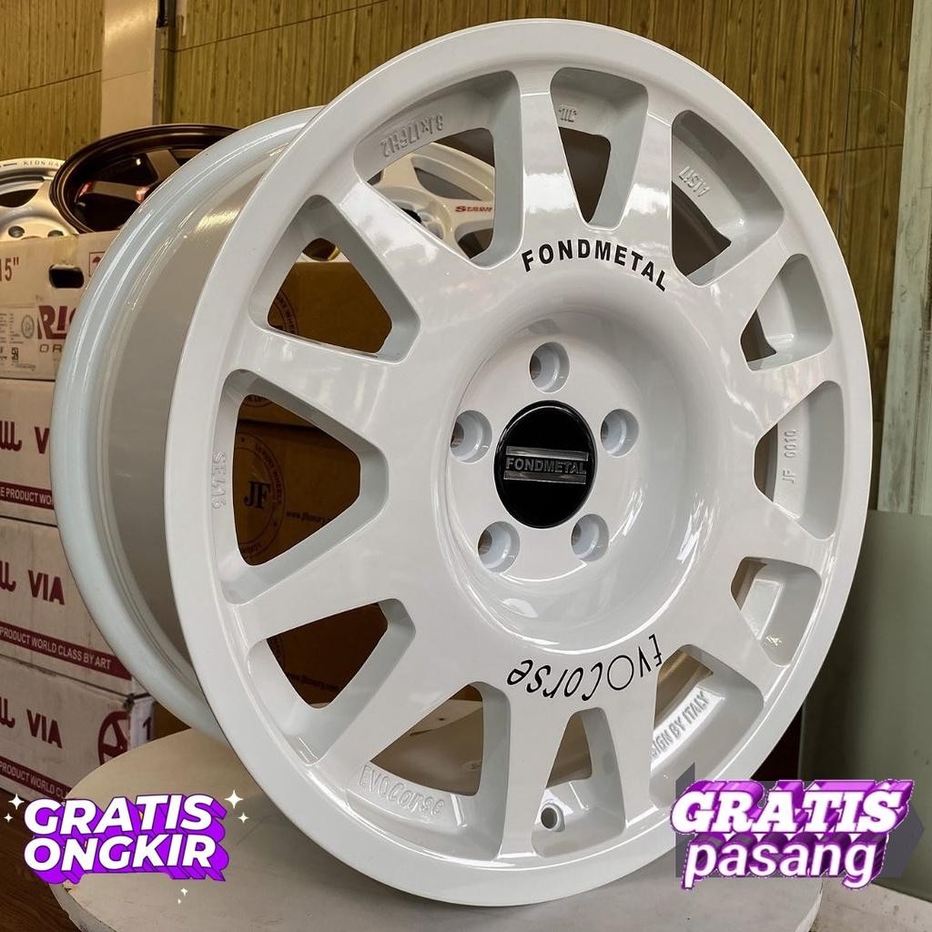 Velg Evocorse R17 5X114,3 Putih Velg Mobil Racing Ring 17 Evocorse Tuk Expander,Crv,Innova