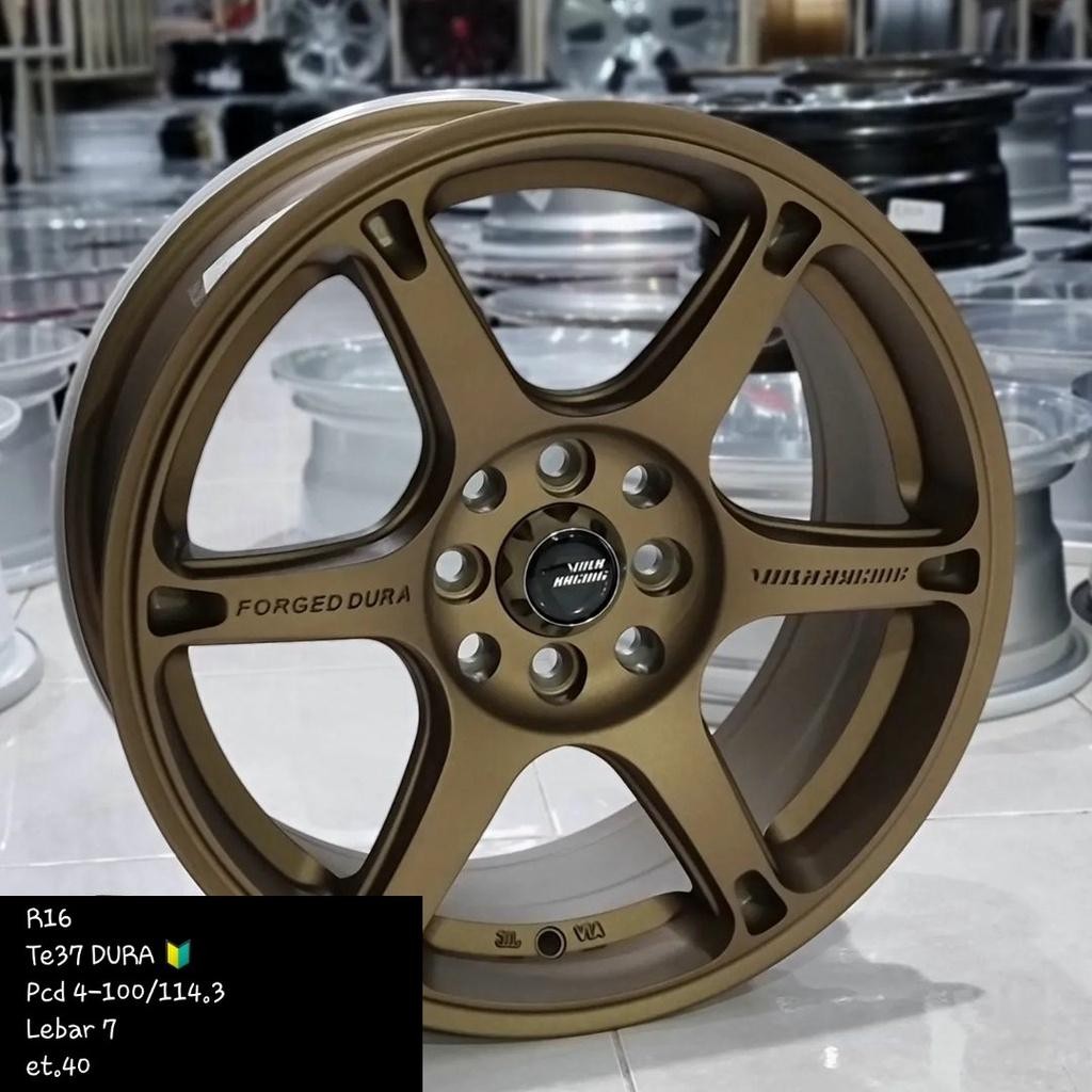 Velg Rays Te37 Dura Ring 16 Lebar 7 Jazz Yaris Raize Avanza Xenia Livina Brio Mobilo Agya Calya Sigr