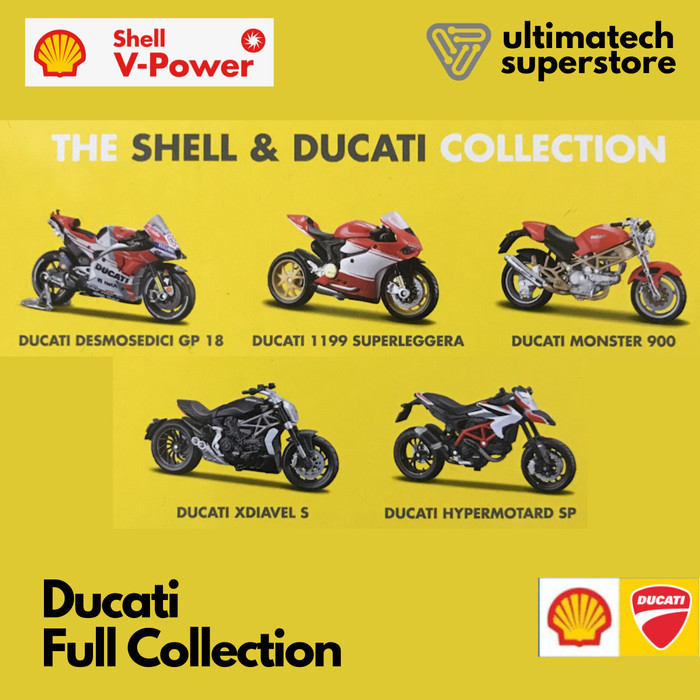 Shell & Ducati Diecast Bburago Scale 1:18 Full Collection