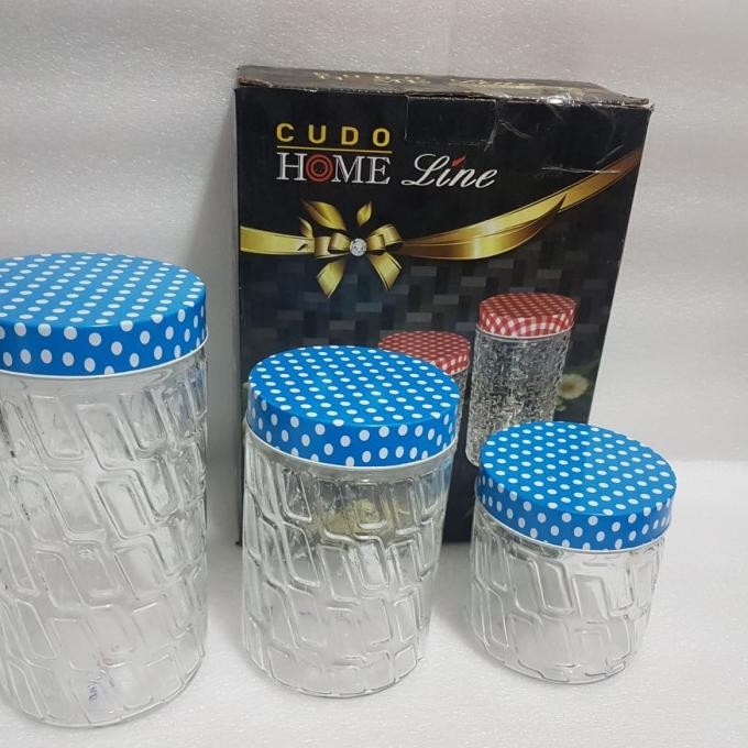 Toples kaca canister set - Toples kue lebaran - Toples kacang