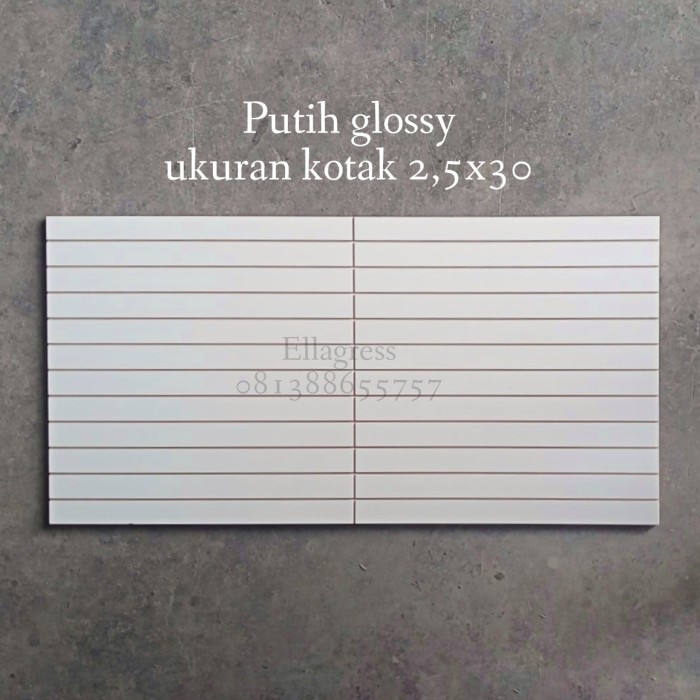 Mosaik Precut Nat Palsu Ellagress Kotak 30X60 Lantai Dinding