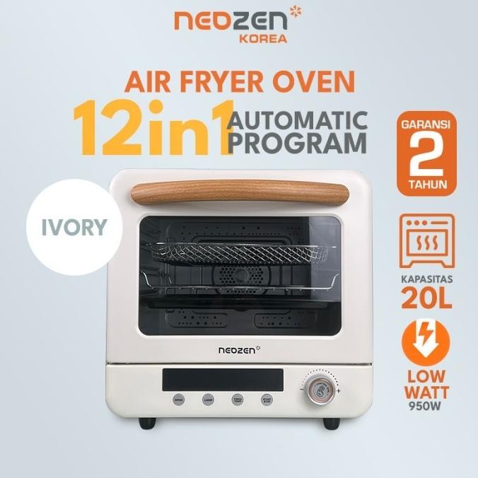 Neozen Air Fryer Oven - Low Watt 20Liter - IVORY
