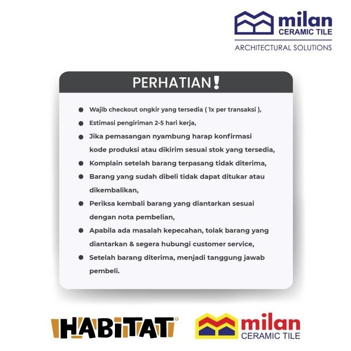 Habitat Victoria 50x50 Keramik Lantai Motif Tegel Vintage Matt E82JA