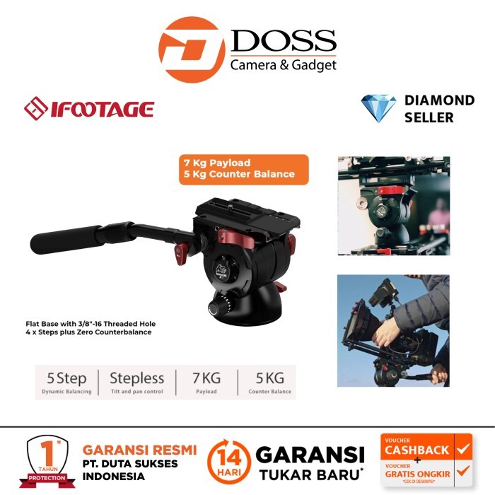 iFootage Komodo K7 Fluid Head Tripod / Monopod Camera / Fluid Head