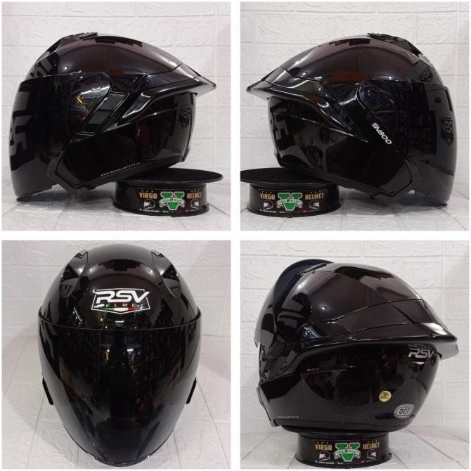 HELM RSV SV300 BLACK MATT|DOFF PAKET GANTENG Terlaris