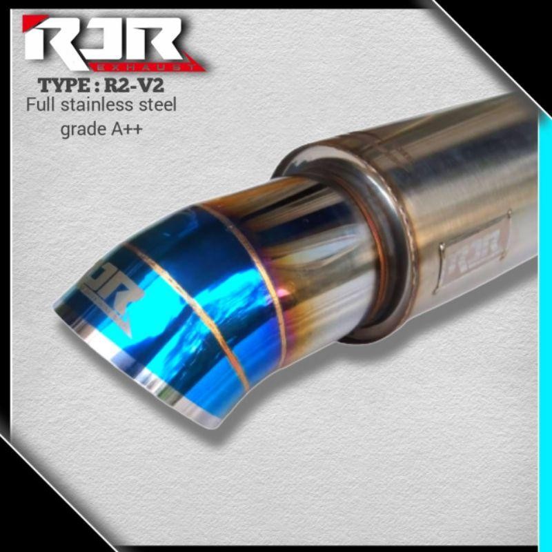 Knalpot Mobil Agya Ayla Vios Yaris Mobilio Xpander Brio Jazz Civic Ertiga Rjr Exhaust Type R2-V2