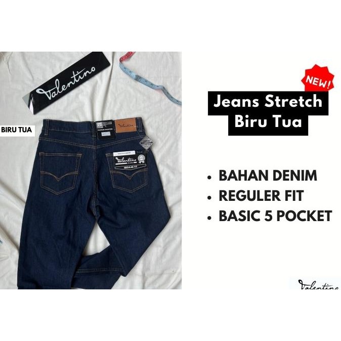 Denim Stretch Pria Valentino Jeans Panjang Terlaris