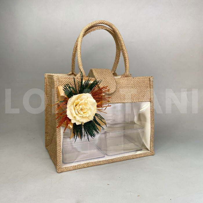 DISKON Tas Hampers Goni/ Tas Karung Goni Hampers Packaging/ Totebag Goni / Goni Mika Tutup Maghnet