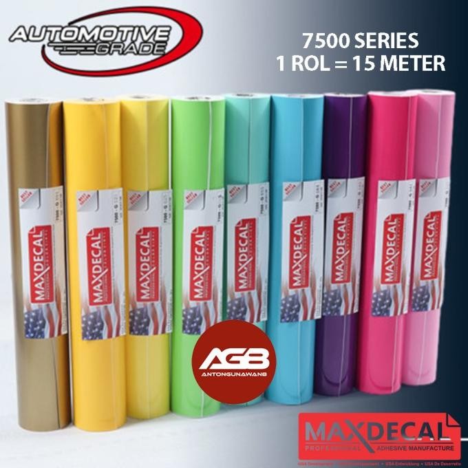 Sticker Motor MAXDECAL Vinyl Glosy Doff Transparan Skotlet Murah ROLL