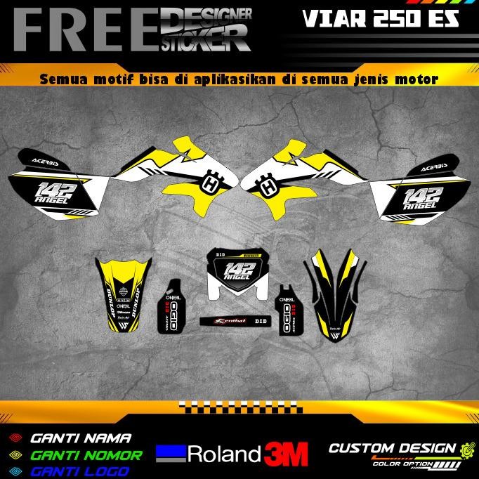 DECAL STIKER MOTOR VIAR 250 ES CUSTOM DESIGN
