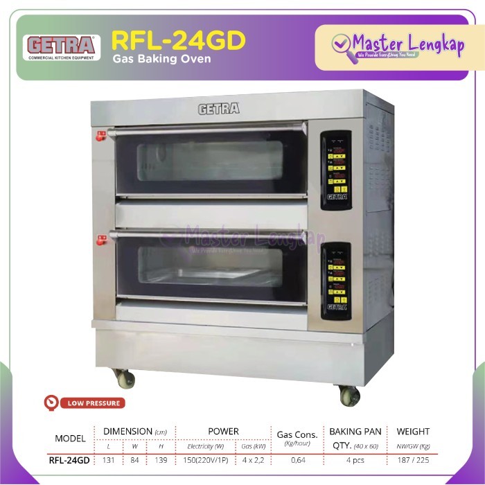 GETRA GAS BAKING OVEN RFL-24GD / RFL 24 GD / RFL24GD / RFL-24-GD