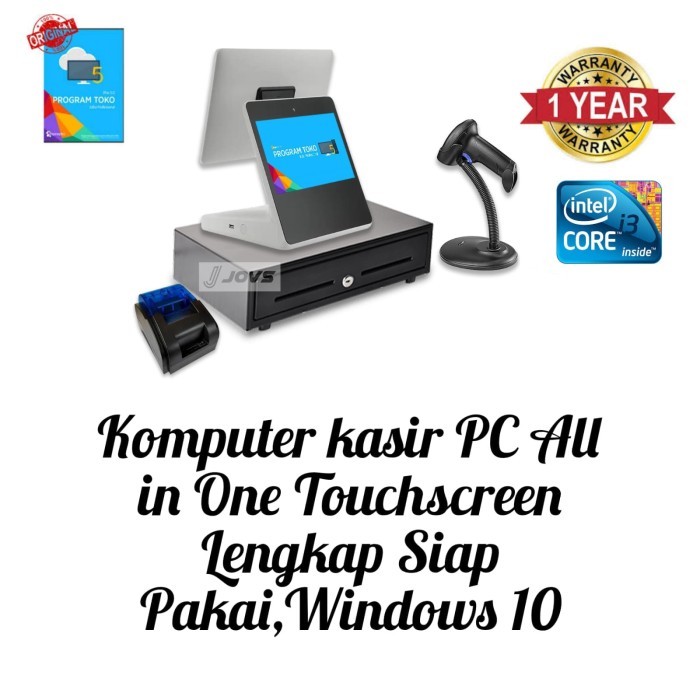 Mesin kasir PC ALL IN ONE Touchscreen Komputer kasir Lengkap