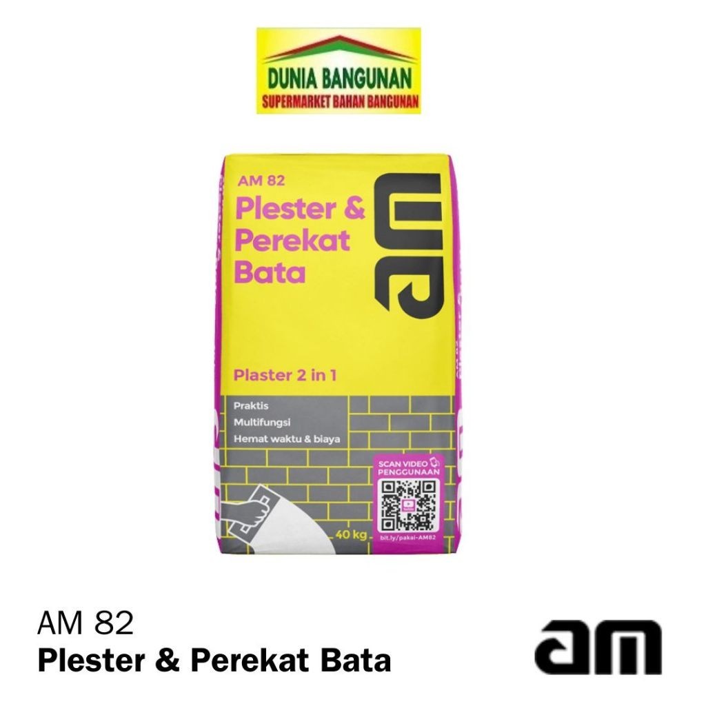 Seemen AM 82 Plester & Perekat Bata 40 Kg Semen Mortar Instan Semen Bata