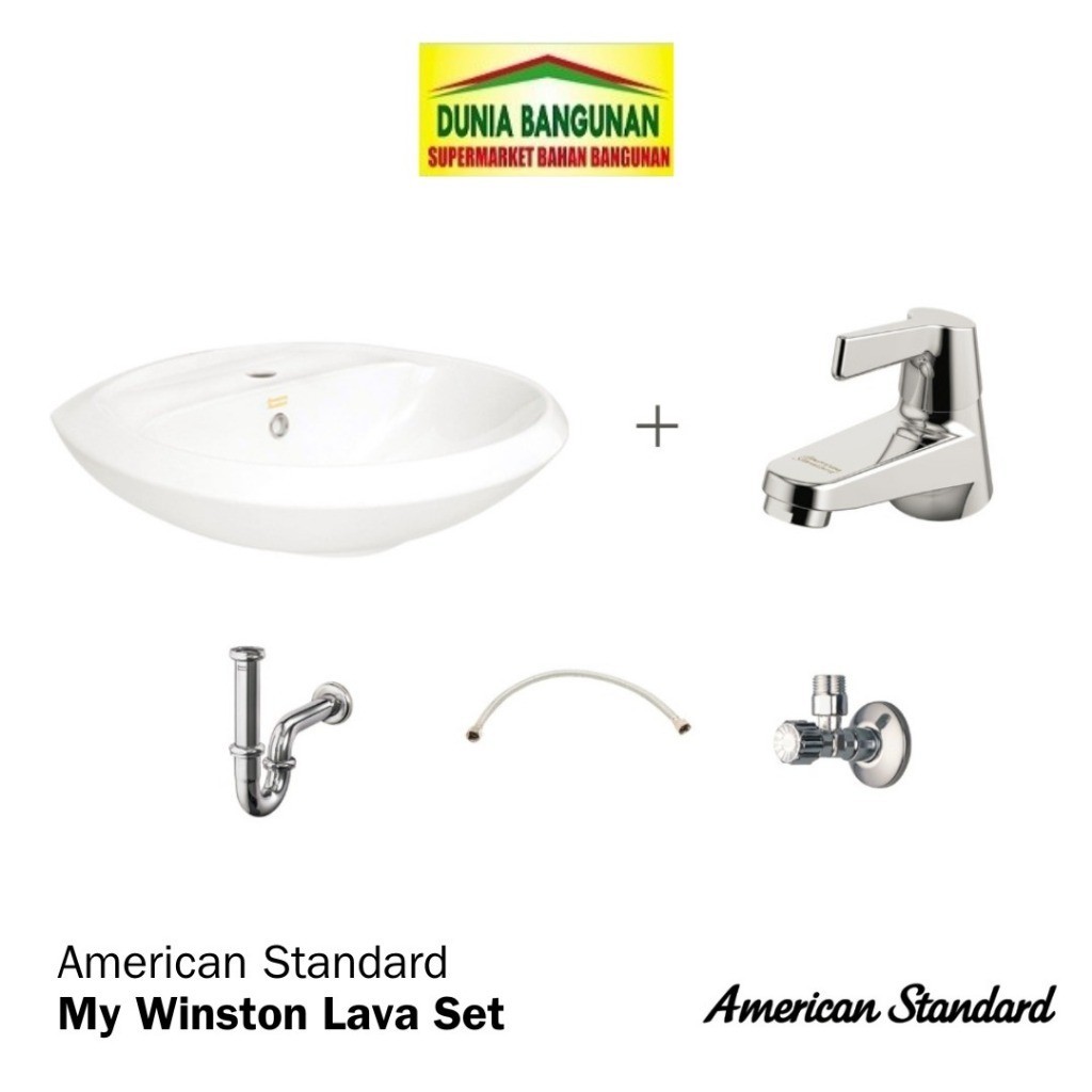 Wastafel American Standard My Lava Studio 50 / Wastafel Kamar MandiAmerican Standard Paket Wastafel 
