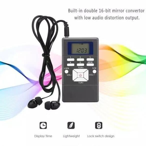 Murah Radio Saku Fm Digital Stereo Display Lcd