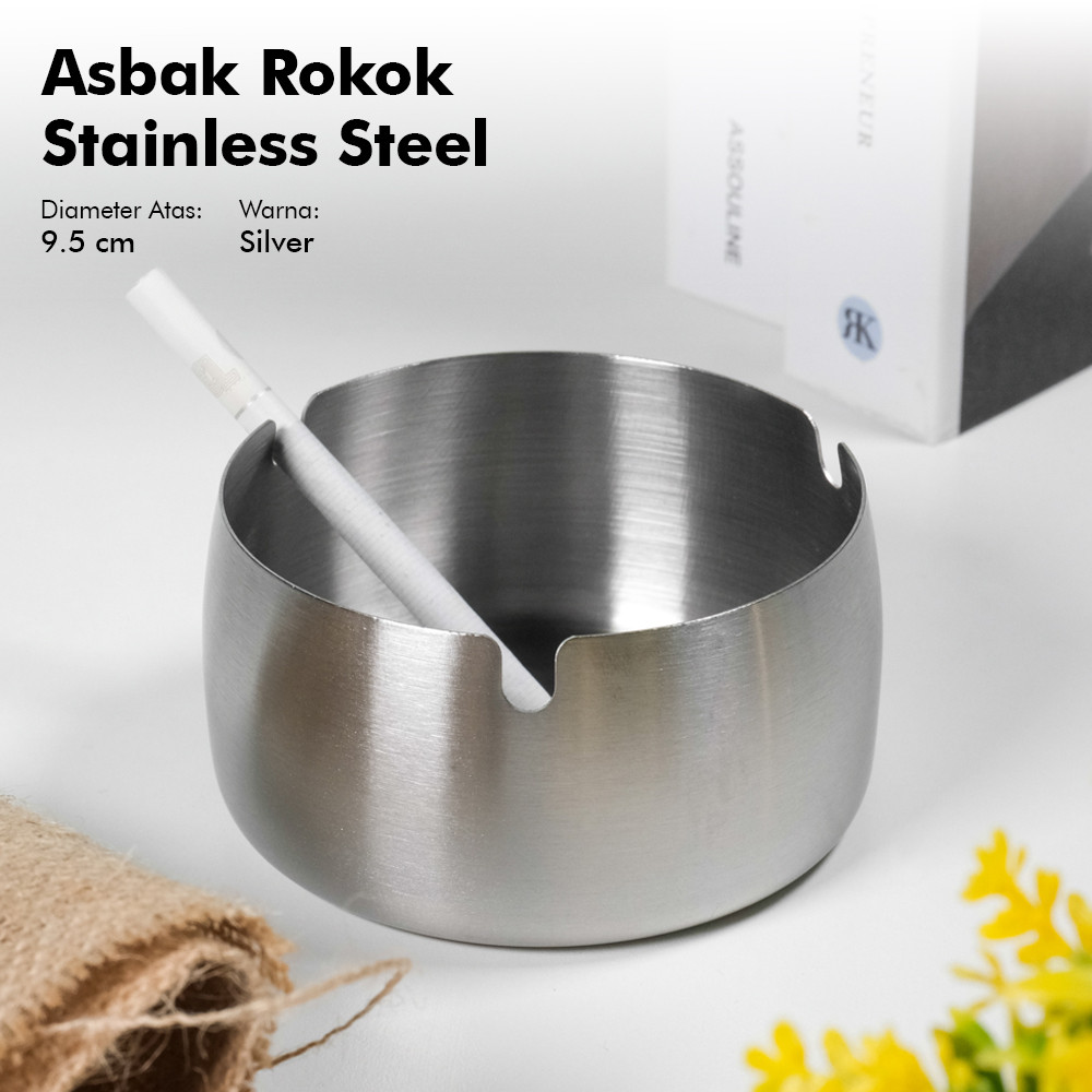 TNS Asbak Ashtray Ash Stainless Steel - T9224