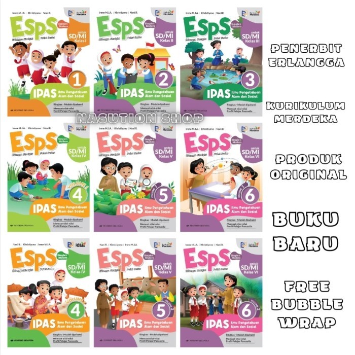 

BISA GROSIR Buku Esps IPAS Kelas 1 2 3 4 5 6 SD Erlangga Kurikulum Merdeka Volume