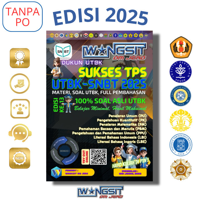 

BERKUALITAS BUKU SUKSES TPS Tes Potensi Skolastik Wangsit Om Jero SNBT 2024 [ORI]