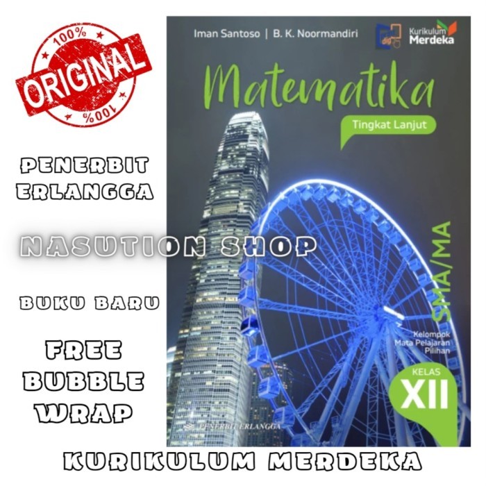 

OBRAL Buku Matematika Lanjut Kelas 3 / 12 XII SMA Erlangga Kurikulum Merdeka