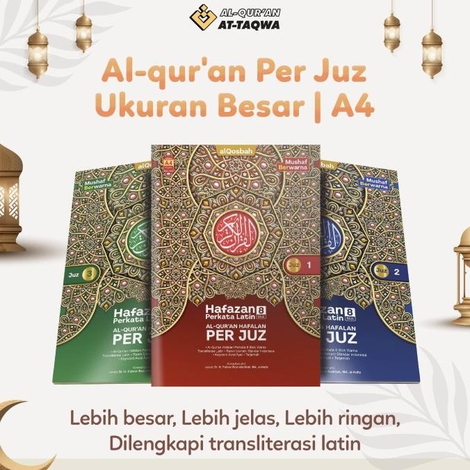 Al Quran Per Juz Ukuran Besar A4 (30 Juz)