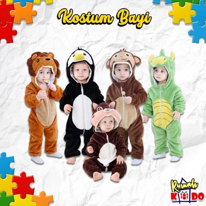 Baju Bayi Kostum Bayi Anak Karakter Hewan Onesies