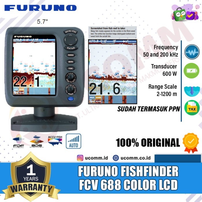 AJR99 FURUNO FISHFINDER FCV688 FCV 688 FCV-688 FF FCV 688 GARANSI RESMI ORI