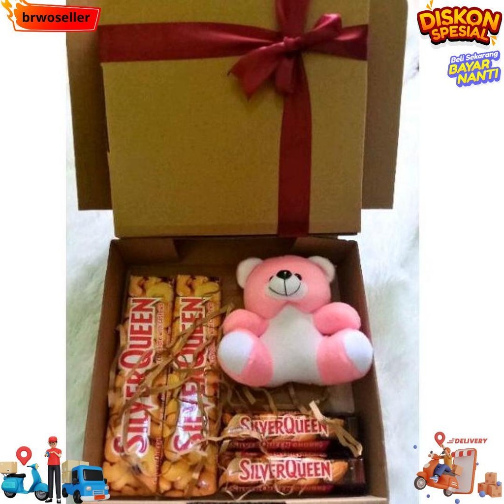 

Hampers Love/Hampers Coklat Silverqueen/Hampers Hijab/Hampers Lebaran/Hampers Guru/Gift Box Coklat/Hampers Ultah/Hampers Valentine Love Mix Silverqueen Free Blank Gift Card Gratis Kartu Ucapan D Sale