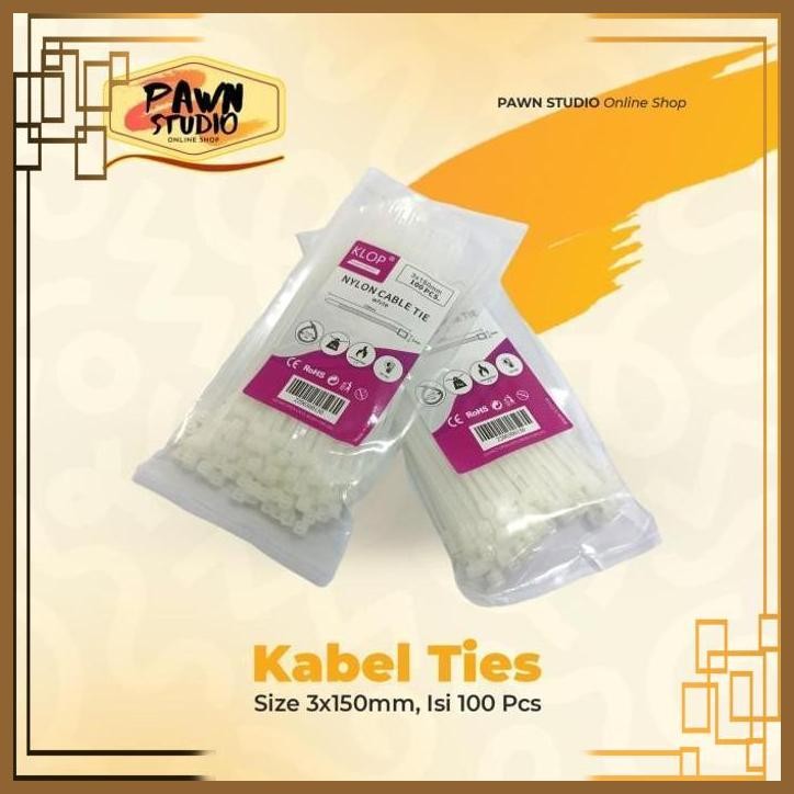 

[PAWN] KABEL TIS TIES PUTIH / CABLE TIE WHITE 3X150MM ISI 100PCS