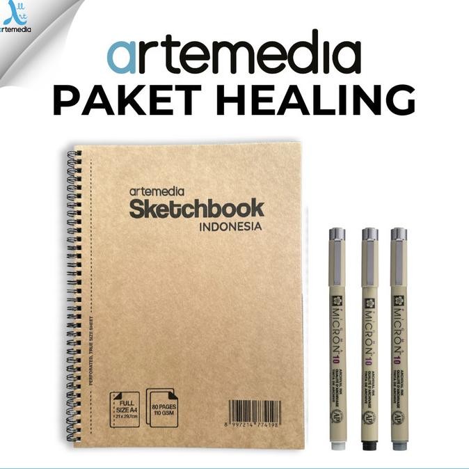 

Sale Paket Healing Artemedia Sketchbook & Pigma Micron Drawing Pen