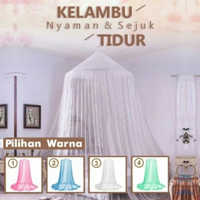 Kelambu Gantung Bulat Anti Nyamuk Besar Tirai Kamar Tidur
