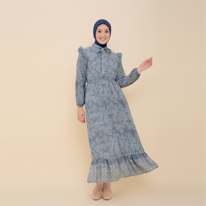 BIA X Cut Meyriska - Pahat Gray Dress Islamic Journey In Istanbul