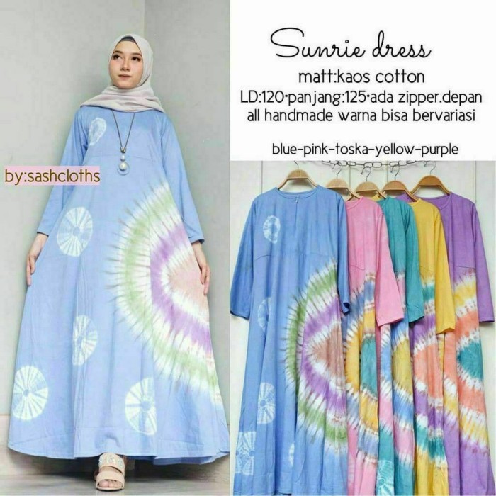 Gamis Kaos Jumbo Ld 120 / Gamis Pelangi / Gamis Galar /