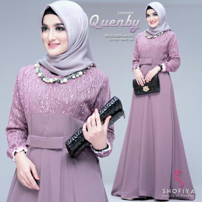 GAMIS BROKAT WOLLYCREPE BAJU PESTA MAXI DRESS BUSUI GAMIS KONDANGAN