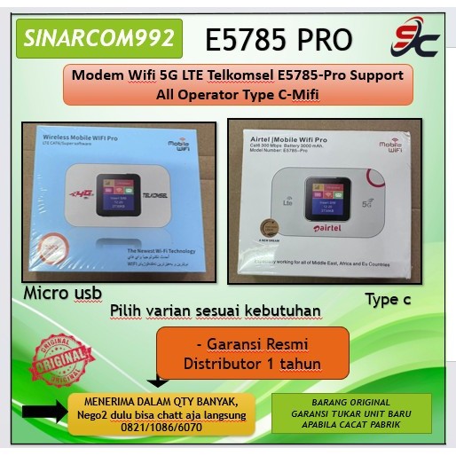 Modem Wifi 4G LTE Telkomsel E5785-Pro Support All Operator E 5785 NEW