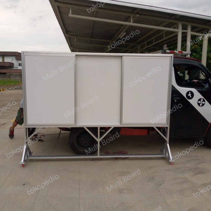 

whiteboard stand sleding Hpl 120 x 240cm nonmagnet