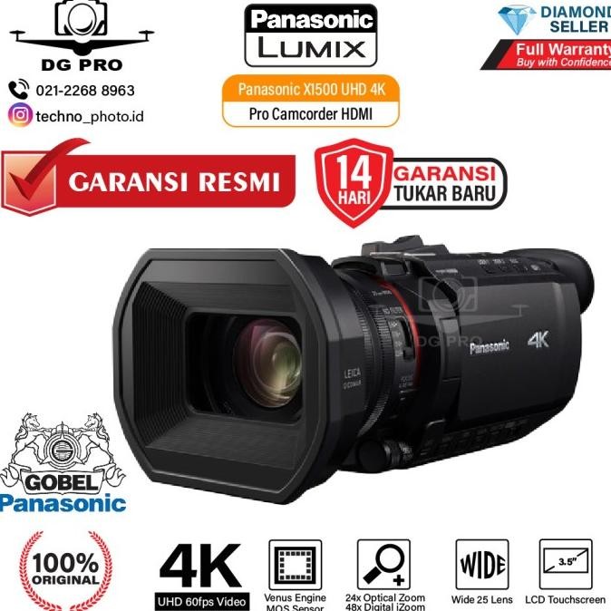 Panasonic X1500 UHD 4K HDMI Pro Camcorder Panasonic HC X 1500 Resmi