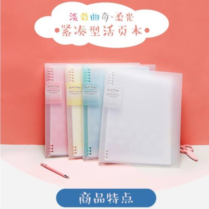 

Terlaris KOKUYO WSG-RUYP60 Pastel Cookies, 8 Ring Binder Notebook A4 (Max 100) SALE