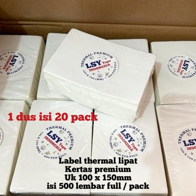 

Sale Kertas Thermal 100 X 150Mm A6 Isi 500 Lembar( 1 Dus Isi 20Pack Lipat )