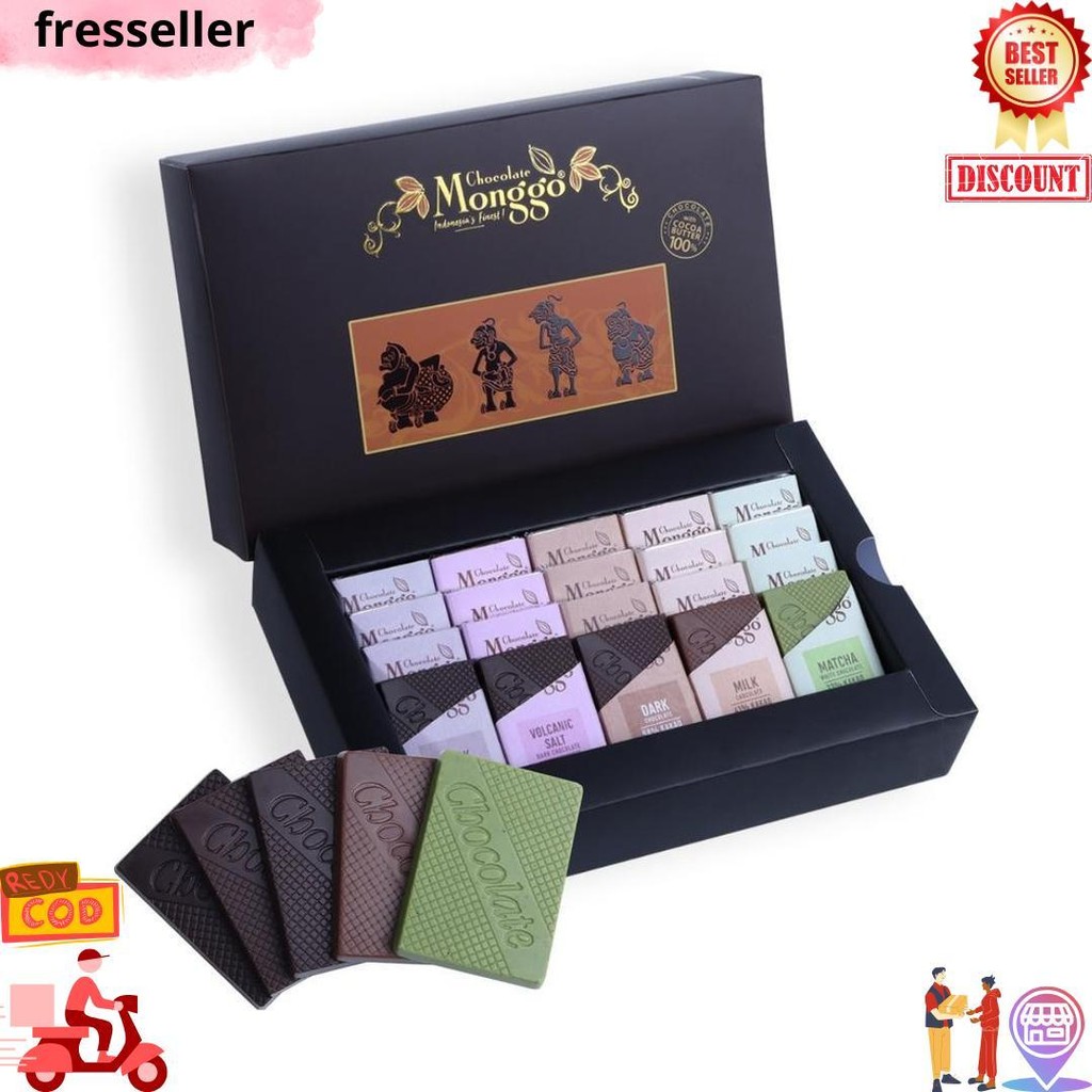 

Chocolate Monggo | Oleh Oleh Jakarta Coklat Box Souvenir Jogja Indonesia | Hampers Lebaran Idul Fitri D Cod