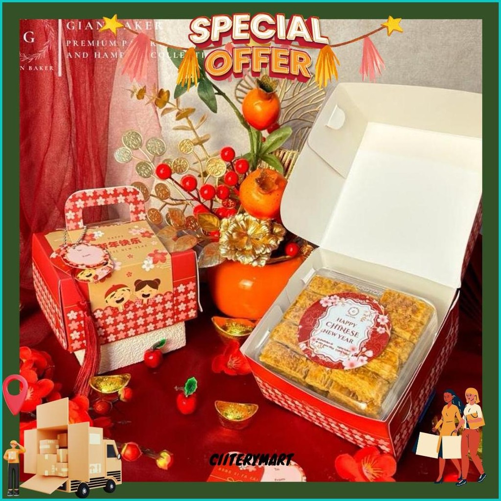 

Hampers Lebaran/Imlek/Natal Toples 350Gr / Hampers Imlek / Chinese New Year Hampers / Gong Xi Package Original Produk